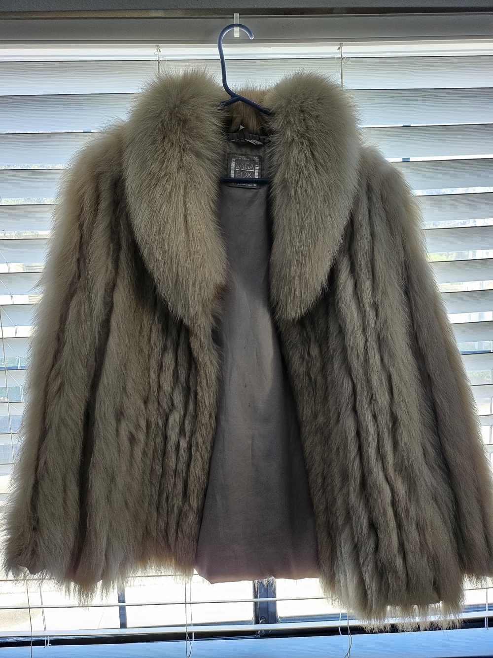 Saga Furs Taupe Fox Fur Jacket